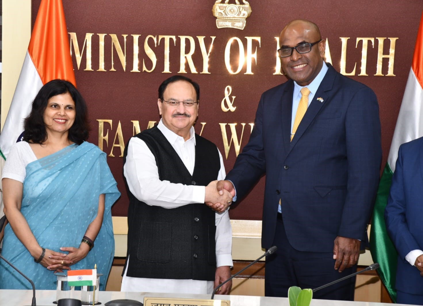 Fijian Minister for Health and Medical Services Hon'ble Dr. Ratu Atonio Rabici Lalabalavu met with Indian Minister of Health and Family Welfare Hon'ble Jagat Prakash Nadda on 07.04.2025. 