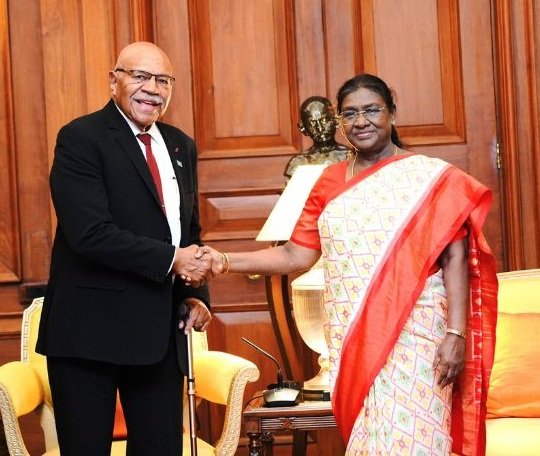 Hon. Prime Minister of Fiji Sitiveni Rabuka called on H.E. Droupadi Murmu, President of India, during his three-day visit to India on 24 - 26 August 2025