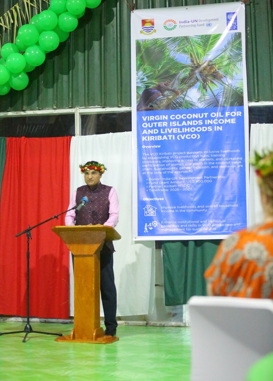 Launch of the Virgin Coconut Oil (VCO) Project in the outer islands of Kiribati