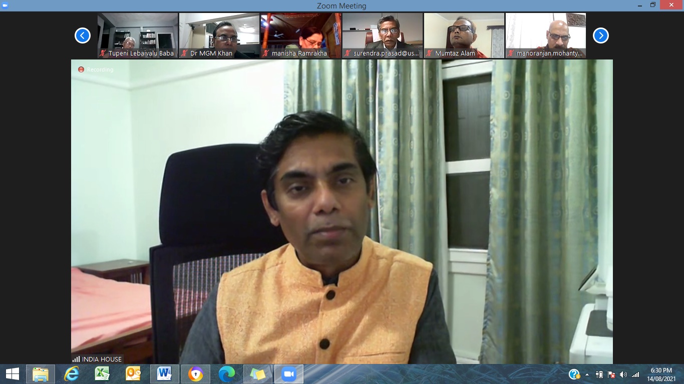 #AzadiKaAmritMahotsav Virtual Interaction of the High Commissioner with Academics in Fiji – 14.08.2021