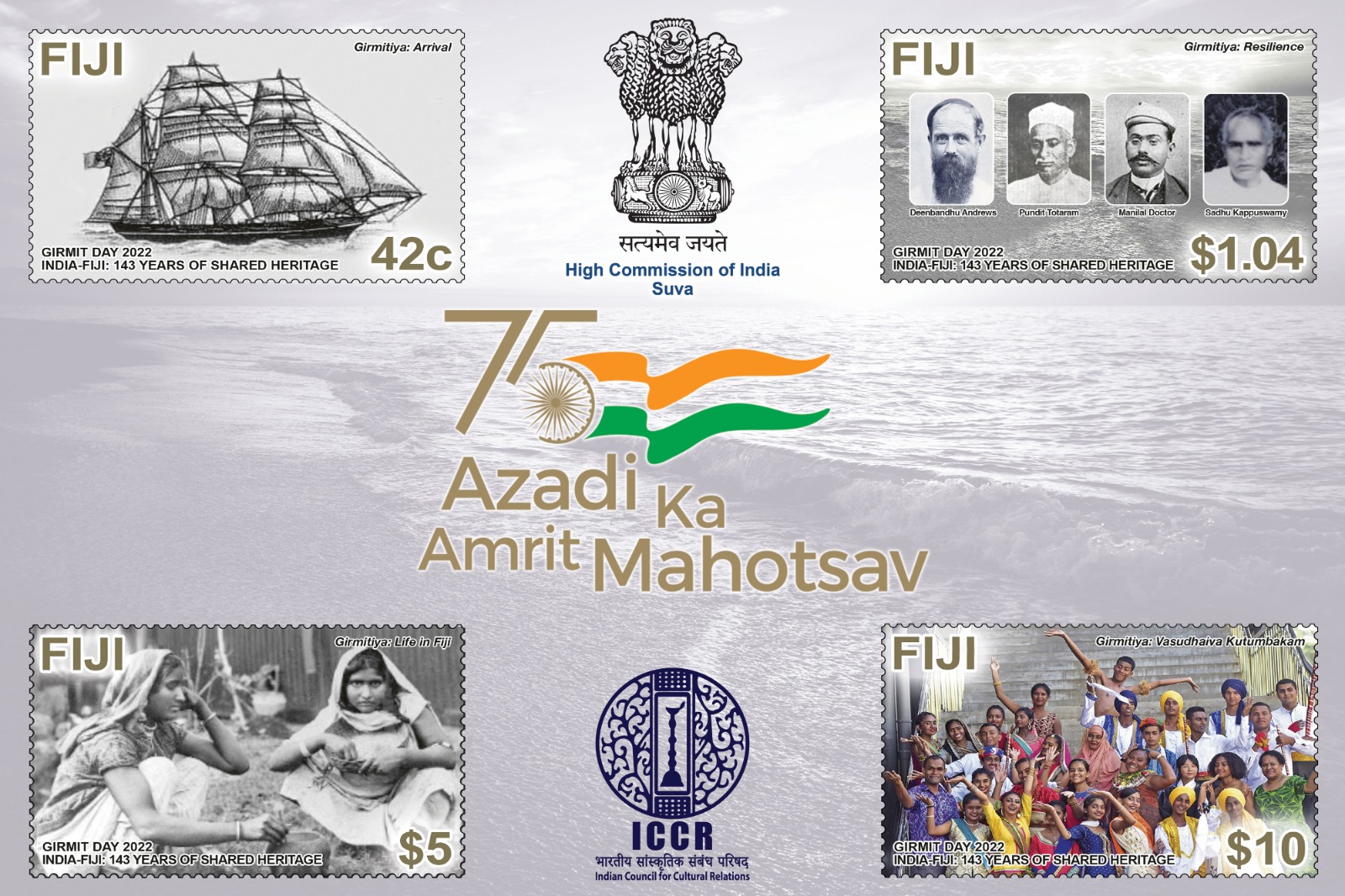 Release of Commemorative Stamps on Girmit Day 2022