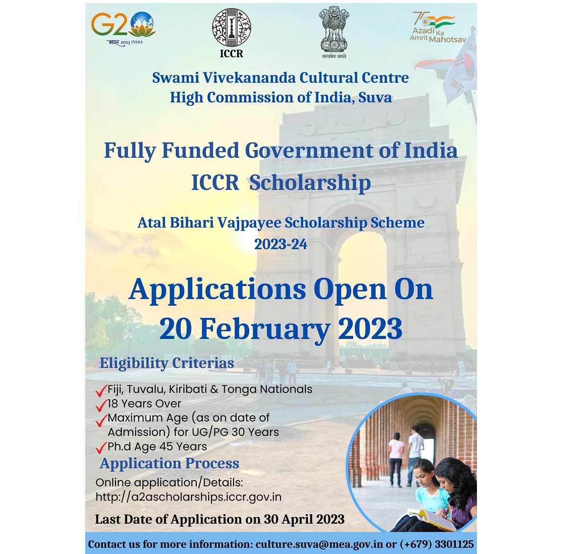Fully-Funded ICCR Scholarship - 2023-24