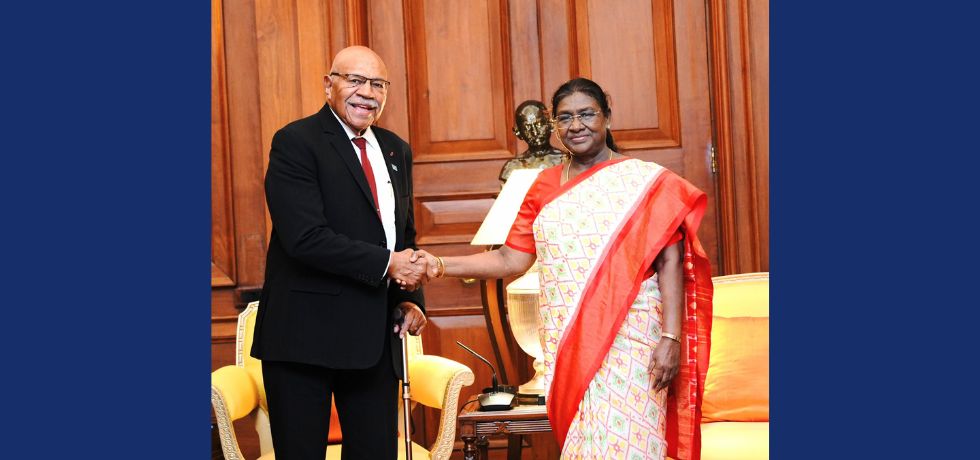 Hon. Prime Minister of Fiji Sitiveni Rabuka called on H.E. Droupadi Murmu, President of India, during his three-day visit to India on 24 - 26 August 2025